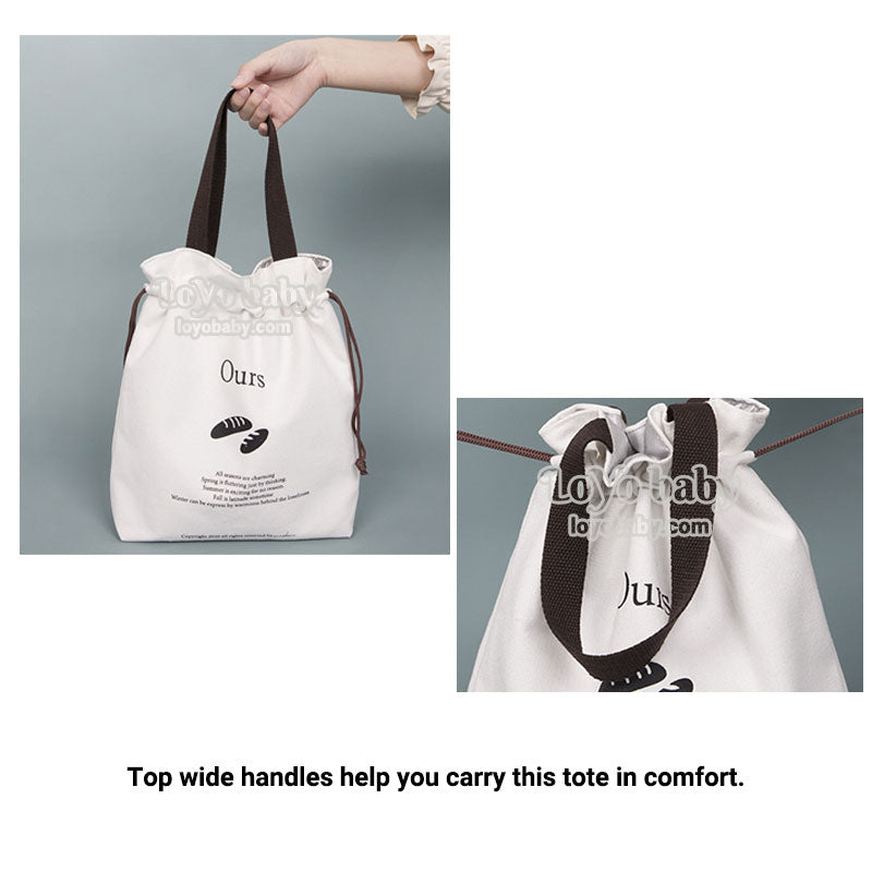 canvas insulated collapsible drawing lunch bag for adults with handles