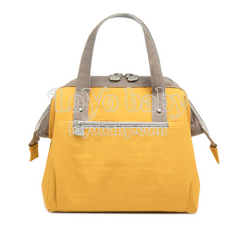 fashion women insulated lunch tote for work in yellow