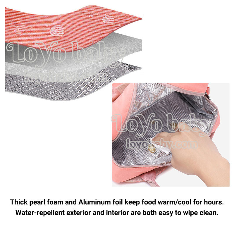 insulated elegant large upright lunch tote for women is easy to clean