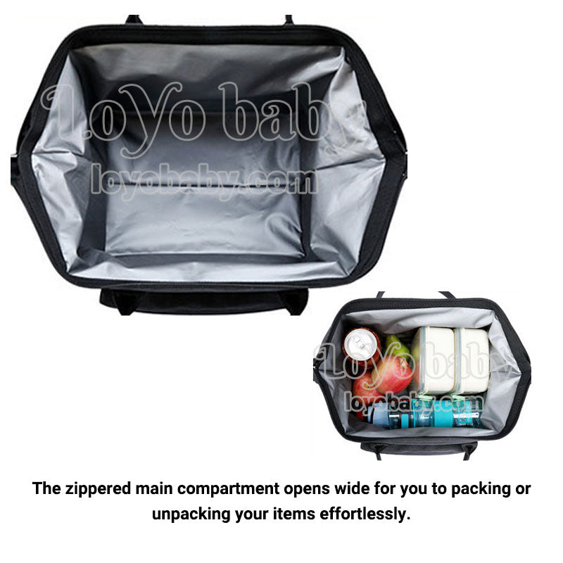 large stylish lunch handbag for women with wide open top