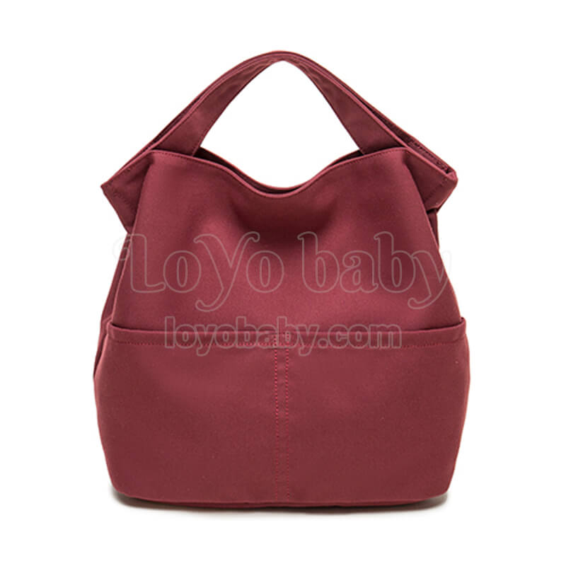 stylish collapsible canvas red lunch tote bag for work