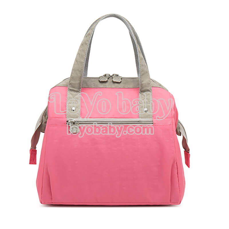 stylish women insulated lunch tote for work in rose red