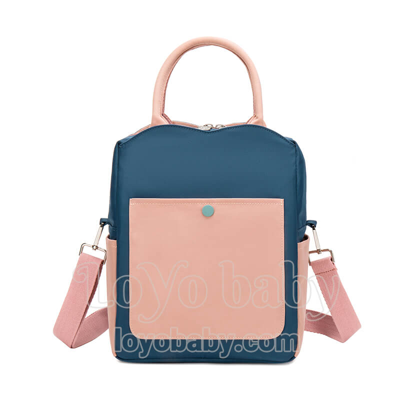 women stylish insulated large vertical lunch tote bag for work in navy
