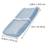 dimensions of plush changing pad cover for baby boys and girls with holes for straps