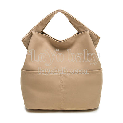 fashion women and men foldable canvas tan tote lunch bag for work