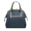 fashionable insulated lunch bag tote for women in vintage blue