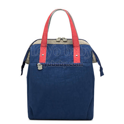 fashionable spacious tall women navy lunch bag tote