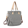 gray stylish waterproof nylon diaper tote bag for moms