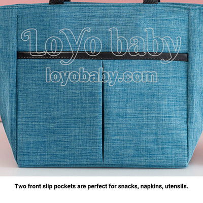 minimalist chic women insulated lunch tote with pockets