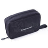 minimalist tote toiletry bag with hanging hook in black