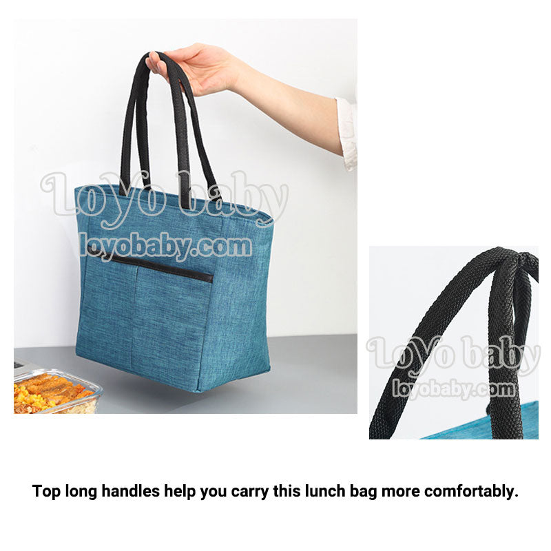 modern minimalist tote lunch bag for women with handles