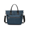 modern shoulder lunch bag for womens to work in blue