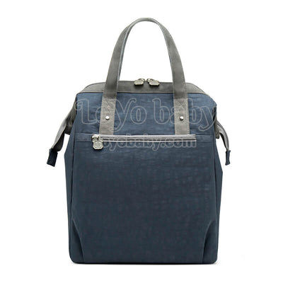 modern women spacious tall insulated lunch bag tote in vintage blue