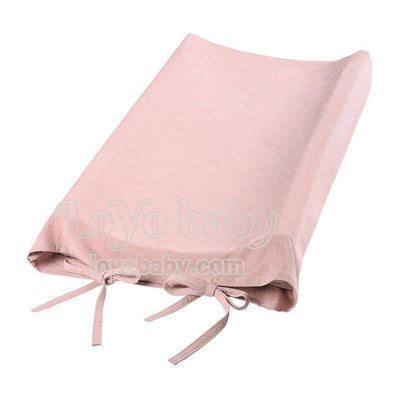 pink soft neutral cotton baby changing table pad cover for boys and girls fit flat and contoured changing pad