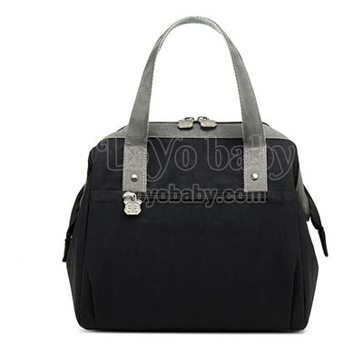 stylish black insulated lunch tote bag for women to work