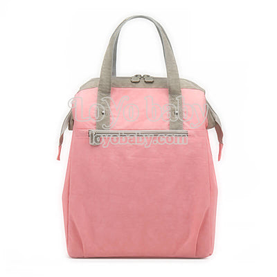 stylish spacious upright pink women lunch tote bag