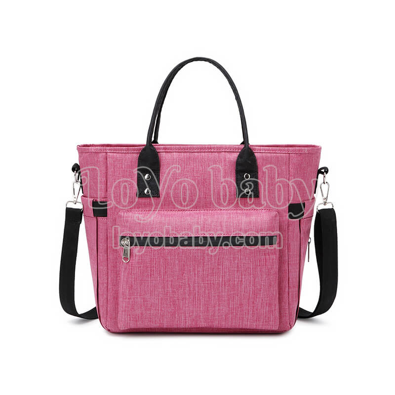 womens fancy crossbody lunch tote bag for work in rose red